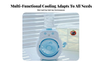 Compact Desktop Misting Fan Transparent Tank Rechargeable Misting Fan