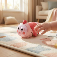 Cartoon Eyes Wind-up Caterpillar Toy Molded Plastic Caterpillar Toy Printed Markings Mechanical Crawling Cute Design
