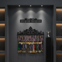 Heavy Duty Wall Mounted Medal Hanger Sturdy Steel Construction Sports Medal Display Rack Space Saving Iron Award Hanger Easy to Install for Athletes, Runners, Women, Home Gym, Bedroom, Office