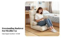 Reclining Floor Lounger Thick Cushioning Adjustable Backrest Lounger for Bedroom