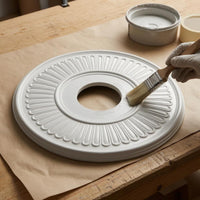 PU Ceiling Medallion Paintable Fixture Cover Covers Cracks and Holes