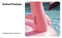 Rose Gold Inflatable Flamingo Thick Material Inflatable Flamingo Rideable Thickened PVC Large Animal Floatie for Adults, Beach, Lake