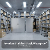 Lockable Doors Stainless Steel File Cabinet Rust-Proof Double Door Locking Cabinet Heavy Duty Office Furniture Waterproof for Workshop, Basement, Kitchen
