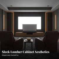 Electric Retractable TV Cabinet Cable Management Automated TV Stand Anti-Collision Rounded Corners Solid Wood Display Device Console for Home Theater