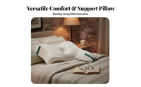 Slow Rebound Memory Foam Pillow Breathable Cervical Neck Pillow Widened Surface for Side Sleepers, Students, Nightly Use, Bedroom, Dormitory