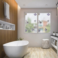 Window Film Privacy for Home Office, Decorative PVC Window Tint Film Home, Self-Adhesive Window Frosting Film, 60cm Width Waterproof Material