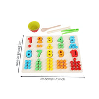 Early Learning Bead Counting Board Multi-Functional Child-Centered Math Board Fine Movement Skills Development Color Sorting Toy for Preschoolers