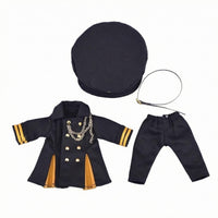Long Coat Uniform Circular Cap Doll Outfit Tailored Model Accessory