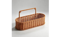 Wall-Mounted Woven Organizer Basket Rounded Edges Wall-Mounted Storage Rack Versatile for Home