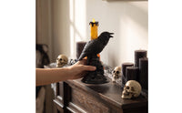 Crow Tabletop Lantern Flameless Night Light Dripping Decor for Tabletop Display