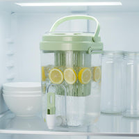 Food Grade Material Refrigerator Cold Water Jug with Spigot Large Capacity Fridge Drink Dispenser with Spigot Leak-Proof Refrigerator Water Dispenser Easy to Clean for Outdoor, Picnic, Party