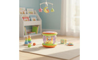 Infant Hand Pat Drum Early Educational Infant Hand Drum Multifunctional Musical Rotating Display Toy for Infants, Young Children, Bedtime