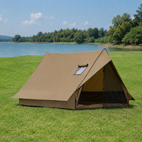 4-Season Waterproof Camping Tent with Stove Jack, Aluminum Poles and Groundsheet