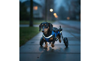 Adjustable Dog Wheelchair with Textile Sling Breathable Rear Leg Wheelchair Reflective Mobility Aid Stable for Disabled Dogs, Injured Pets, Daily Walks, Rehabilitation