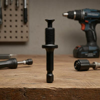 Machined Threaded Drill Chuck Adapter Compact Drill Chuck Adapter Dark Finish Connecting Shaft Cylindrical