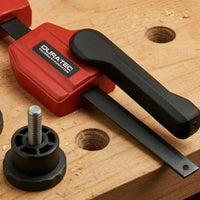 Rubberized Grip 20 Mm Bench Clamp Knurled Knobs Wooden Workbench Clamp Hand Lever Table Vise Metal Bar for Woodworking