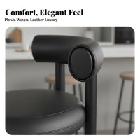 Modern Counter Stool with Backrest Italian Bar Chair Design Chair Integrated Footrest Padded Seat for Restaurant Owners, Adults