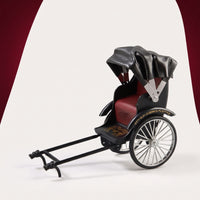 Rickshaw Model Retro Vintage Rickshaw Miniature Pedicab Model with Canopy Decorative Vehicle Detailed for Collectors, Desk