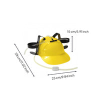 Adjustable Fit Beer Helmet Lightweight Drinking Hat Switchable Valve Beer Hat Molded Plastic for Events
