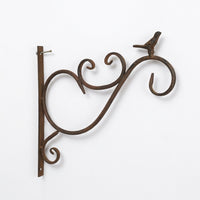 Hanging Basket Bracket 2 Pack for Home Decor and Garden Decor, Heavy Duty Metal Brackets for Wind Chimes, Bird Motif Wall Planter Wall Hooks