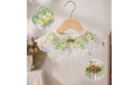 Beaded Detachable Collar Embroidered Collar with Pearls Scalloped Accessory Decorative for Photoshoots