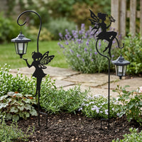 Fairy Garden Lantern Stakes Waterproof Solar Lantern with Stake Fairy Stake Light Weatherproof Garden Lanterns with Stakes