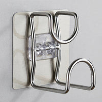 Bedroom Closet Metal Hanging Rack with Rotating Storage Hook for Students, Vintage Style Iron Organizer with No-Drill Installation