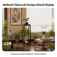 Chinese & design Multi-Tier Plant Stand Decorative Multie-lev Pot storage rackSaving blossom Shelf Elegant Design for Gardeners, Homeowners, Living Room, Balcony, Bedroom, Corner