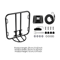 Front Bike Cargo Rack tube Front Bike Rack with Elastic Cord Rectangular for Commuters, Cyclists, Commuting, Errands
