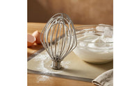 Stainless Steel Balloon Whisk Attachment 4.5 Qt Compatible Wire Whisk Attachment Silver Metal Egg Beater Whip Mixer Easy to Clean