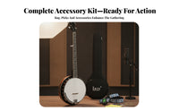 Two-Tone Finish Rosewood Resonator Banjo Chrome Hardware 5-String Banjo White Drumhead