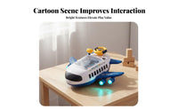 Educational Kids Car Adventure Game Lights and Sounds Airplane Driving Simulator Toy Hand-Eye Coordination Training for Boys, Preschoolers