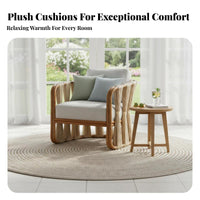 4 Pieces Wicker Design 4-Piece Woven Sofa Collection Weather-Resistant Outdoor Furniture Comfortable Cushions Patio Set Deep Seating for Hotel Managers, Business Owners, Terrace, Balcony, Sunroom, Backyard