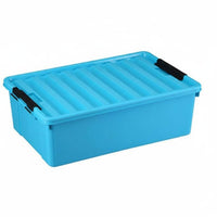 With casters Wheeled Underbed Container low-height Design Wheeled Latching Box Space-Saving Household Storage Easy reach Lid for Students, homeowners, Apartment Dwellers, Under Bed, Bedroom, Dorm Room, Closet