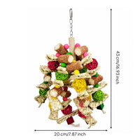Pet Accessories Hanging Bird Gnaw Toy Physically Active Woven Bird Gnaw Toy Mentally Stimulating for Birds