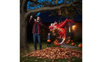 Hanging Inflatable Dragon Halloween Decoration with Lights Lighted Decoration for Porch