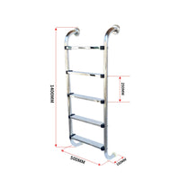 Stainless Steel Pool Ladder Easy-to-Install Pool Ladder with Handrails Corrosion-Resistant Rustproof for Spa