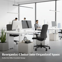 Stackable beneath-desk container With casters Organizing Basket Movable for residents