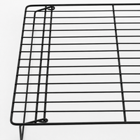 Foldable Cooling Rack, Black Metal Cooling Rack for Baking, Cooling Rack Cakes, Cookies, Pastry & Meat, Non-Adherent Surface