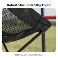 Lightweight Collapsible Moon Chair Foldable Design Collapsible Camp Chair Easy Setup Portable Seat Includes Storage Bag for Art Students, Picnickers, Fishing, Camping, Picnics, Backyard