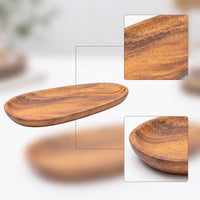 Sandalwood Tray Irregular Wood Serving Tray Wood Serving Platter Multifunctional Rustic-Style for Hosts, Tea Service