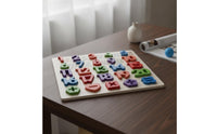 Educational Puzzle Activity 3-Dimensional Puzzle Wooden Puzzle Colorful Matching Toy Rounded for Toddlers, Preschoolers, Playroom, Homeschool, Classroom