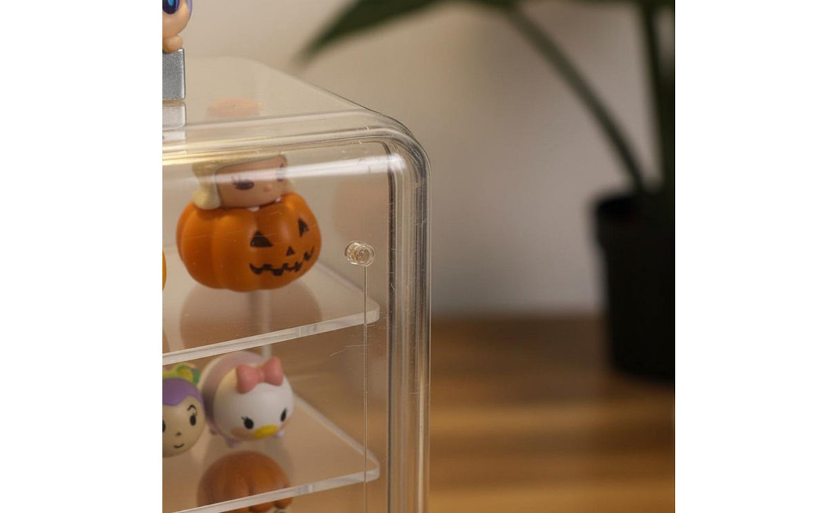 Display Case Removable Shelves Clear Acrylic Figurine Case Dustproof Toy Display Box for Collectors, Desktop