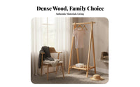 Easy Assembly Unobstructedstanding Garment Rack Multi-Functional Triangular-Frame Clothes Rack with Shelf Long-Lasting Structure Clothing Stand Small Footprint for Renters, Homeowners, Students, Bedroom, Entryway, Apartment, Dorm Room