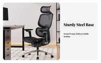 360-ofgree rotate Adjustable Ergonomic Chair Lumbar Support Rolling Mesh Chair with Adjustable Arms Reclining Function Computer Seat Quick Assembly for Remote Workers, Adults, Stuofnts, Study Room, Gaming Setup