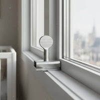 Anti-Theft Sliding Window Security Lock Long-Lasting Aluminum Child Proof Window Lock Easy Installation Home Hardware No Drilling Required for Parents, Renters, Pet Owners, Ground Floor Window Panes, Apartments