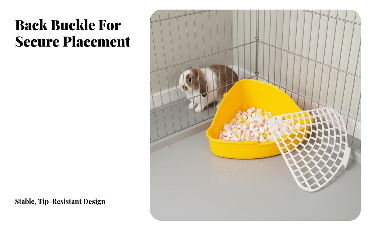 Hare Waste Pan Anti-Tipping Chinchilla Potty Pan Spill-Resistant High Back Litter Pan