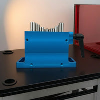 Flexible Clamping Fixture with Steel Pins Bench-Mounted Pin Clamp Compact Workholding Fixture Spring-Loaded for Machinists, Engravers, Laser Marking