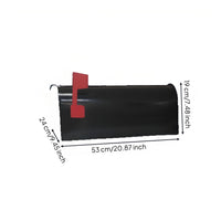 Metal Mailbox with Red Flag Outdoor Mailbox with Flag Weatherproof Postbox Rust-Resistant for Homeowners, Front Yard, Entryway, Garden Path