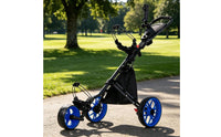 3 Wheel Golf Push Cart Portable 3 Wheel Golf Trolley Sturdy Frame Athletic Gear for Golfers